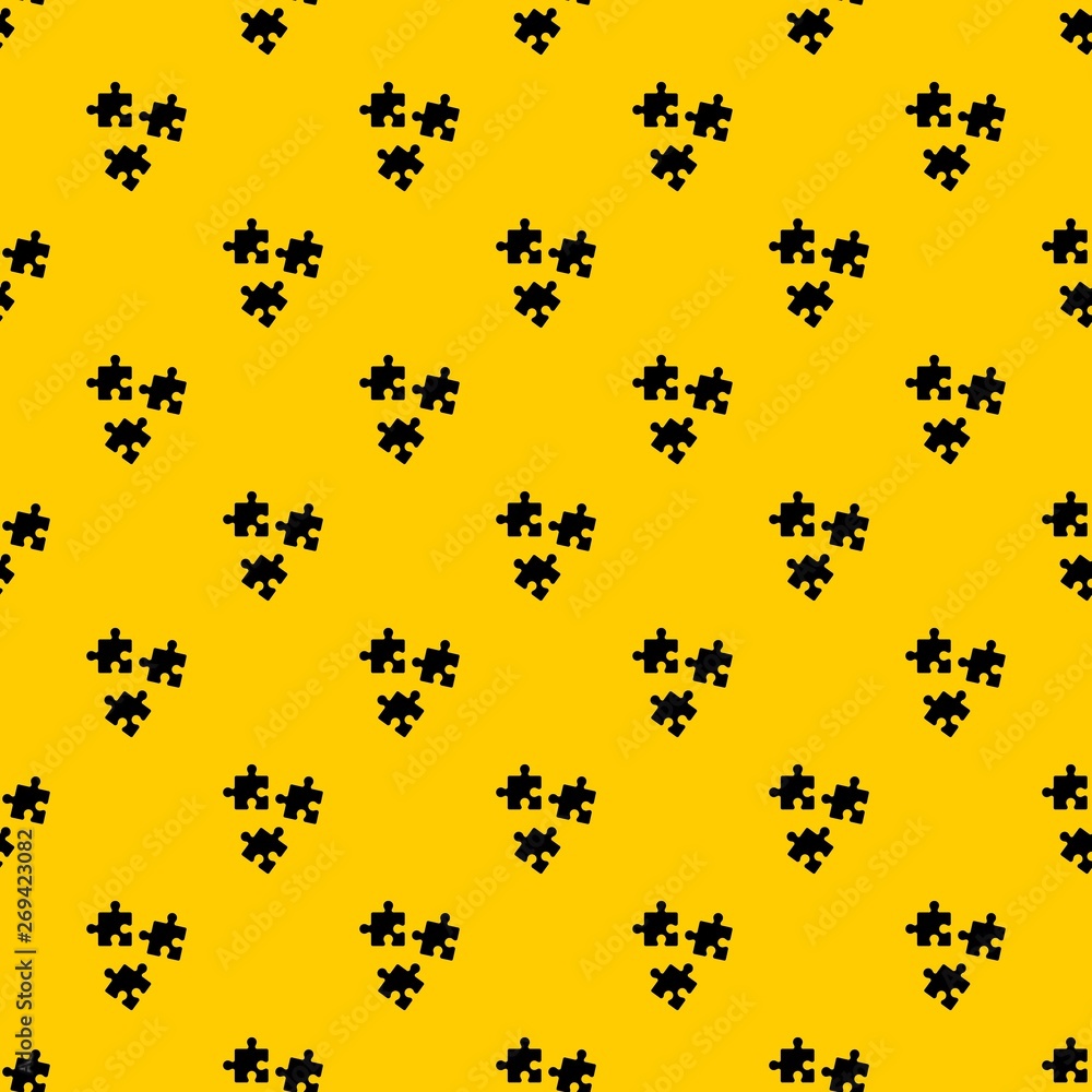 Poster puzzle pattern seamless vector repeat geometric yellow for any design