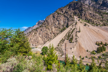 View of mountains in British Columbia, Canada.