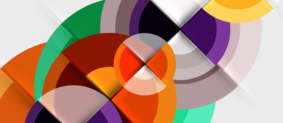 Obraz premium Circular geometrical design template