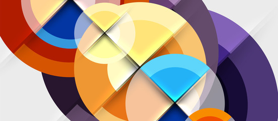 Fototapeta premium Geometric design abstract background - circles