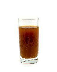 Glass of kvass isolated on white background