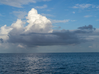 Naklejka na ściany i meble Clouds over the Caribbean Sea, Belize