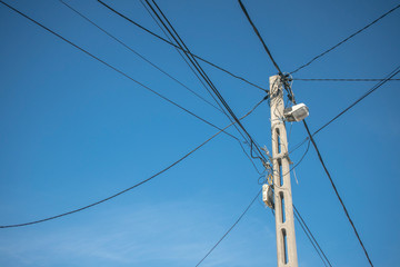 old power pole and wires