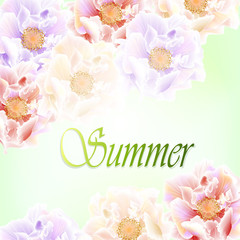 Fototapeta na wymiar Beautiful background with roses flowers. Vector illustration. EPS 10