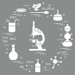 Chemistry scientific, education elements.