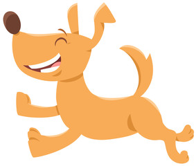 running dog or puppy cartoon character