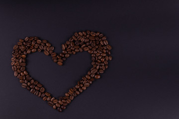 The heart of coffee is located to the left of the center of the background.