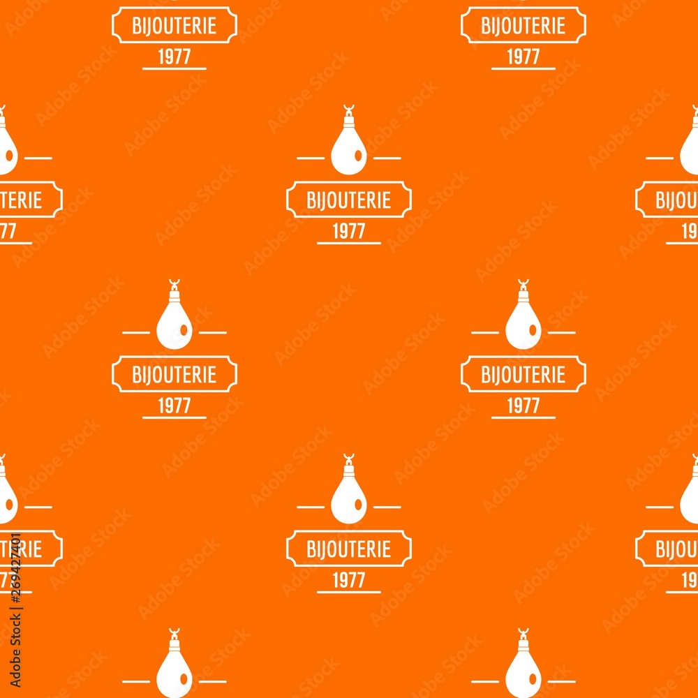 Poster bijouterie pattern vector orange for any web design best