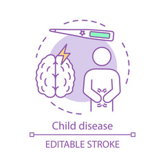 Child disease concept icon