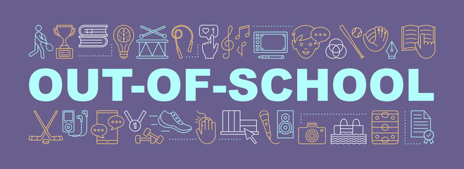 Out-of-school learning word concepts banner