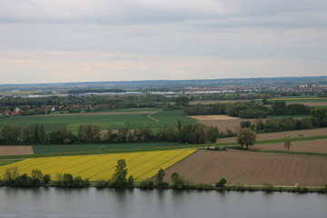 Fototapeta na wymiar Spring evening in the Danube Valley near Regensburg