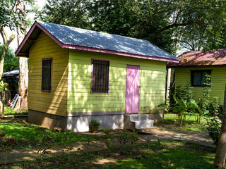 Fototapeta na wymiar Traditional houses, San Ignacio, Belize