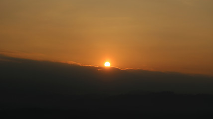 sunset in the mountains