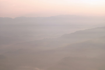 sunset in mountains