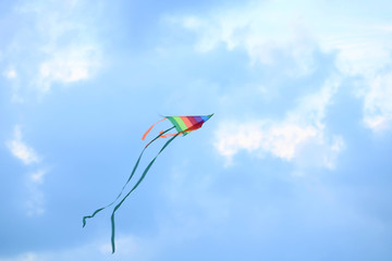 Fototapeta na wymiar colorful kite in the sky