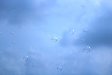 Bubbles floating on the sky.