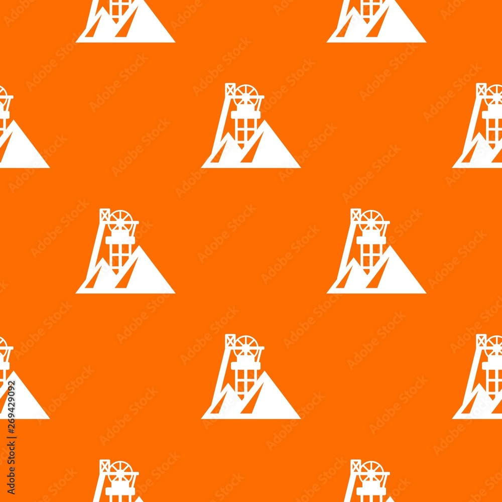 Poster mine pattern vector orange for any web design best