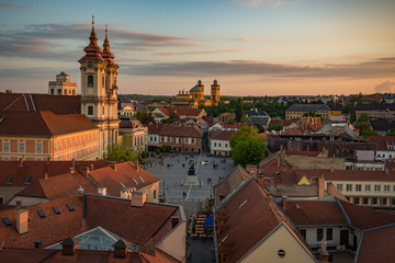 Sunset in Hungary Eger city 2019 may