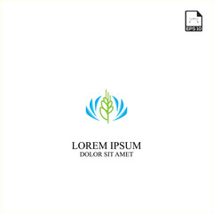 simple concept logo design agriculture technology and farm