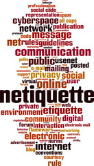 Netiquette word cloud