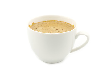 Fototapeta premium Coffee cup with milk froth isolate on white background