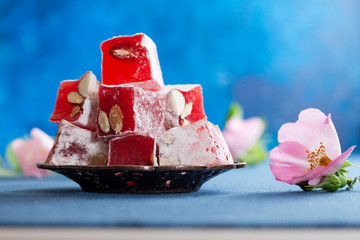 original Turkish sweets on the table