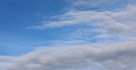 horizontal blue sky with clouds