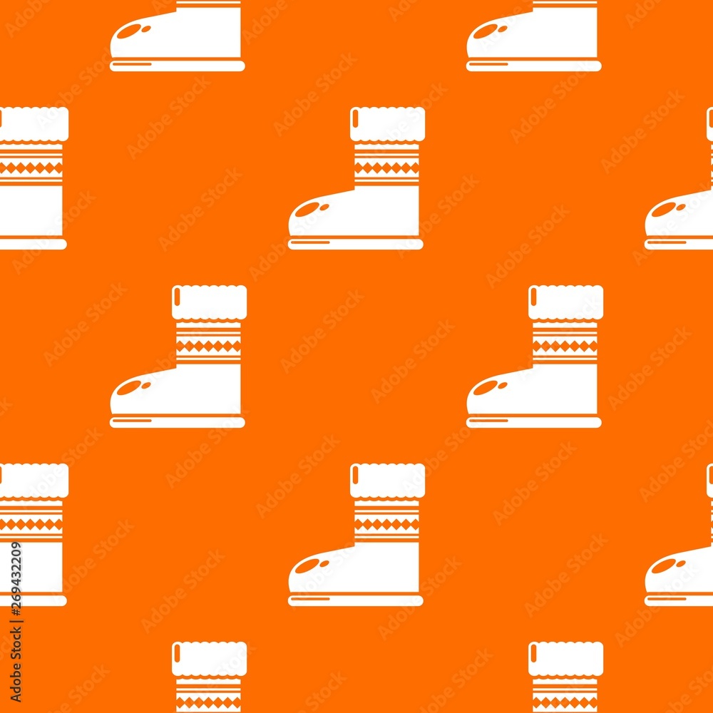 Poster ugg boots pattern vector orange for any web design best