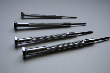 set of pens on white background