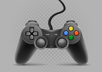 gamepad on gray transparent background