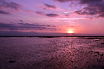 Romantic sunset over the sea, 