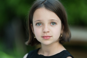 9 years old girl outdoor portrait © Skyler