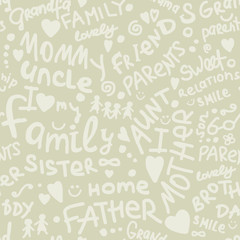 Family. seamless pattern for your design