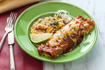 Mexican Chimichanga Enchilada