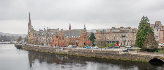Perth Panorama City Perth and Kinross Scotland Great Britain