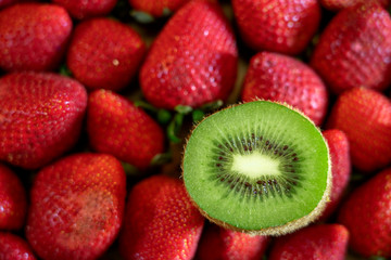 Strawberry and kiwi. Fresh fruits