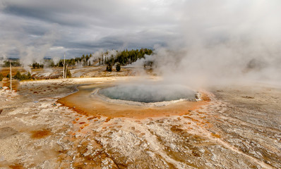 Colorful hot spring