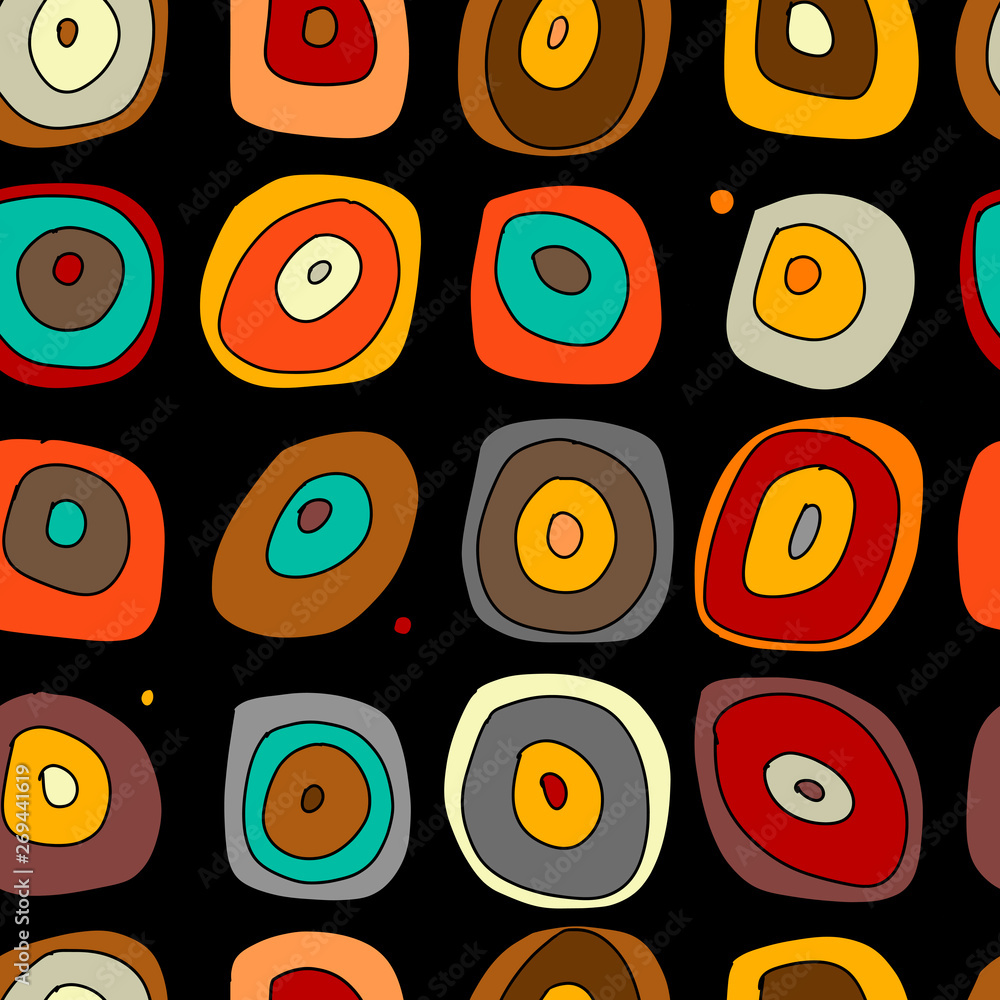 Poster abstract circles, seamless pattern for your design