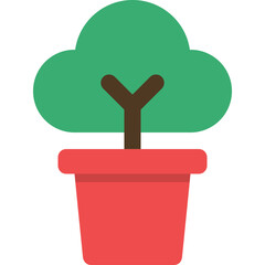 plant pot nature camping icon