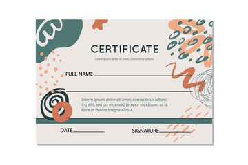 Certificate template, vector illustration.