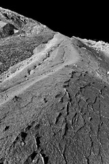 Black white nature photography.  Geological formations. 