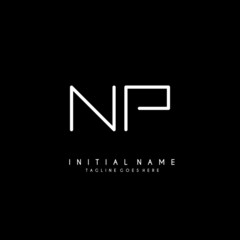 Initial N P NP minimalist modern logo identity vector © ARTLERY DESIGN
