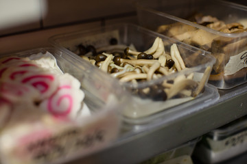preparation and cooking of japanese food sushi noodles ramen