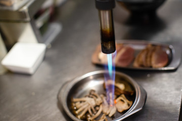 preparation and cooking of japanese food sushi noodles ramen