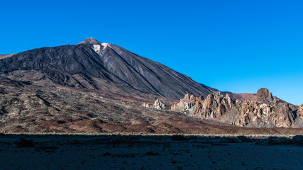 Evening shadow at the foot of the volcano