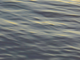 light excitement on the surface of the water in the sunset
