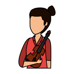 female professional violinist character
