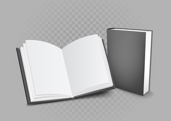 books on gray transparent background