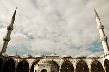 Sultan ahmet mosque and minarets with dome