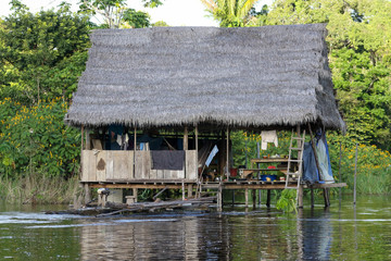 Fototapeta na wymiar amazon village house